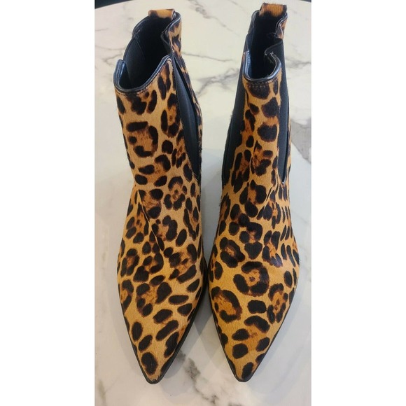 Nine West Honors Cheetah Print Point Toe Bootie Womens Sz 11 - Picture 2 of 9
